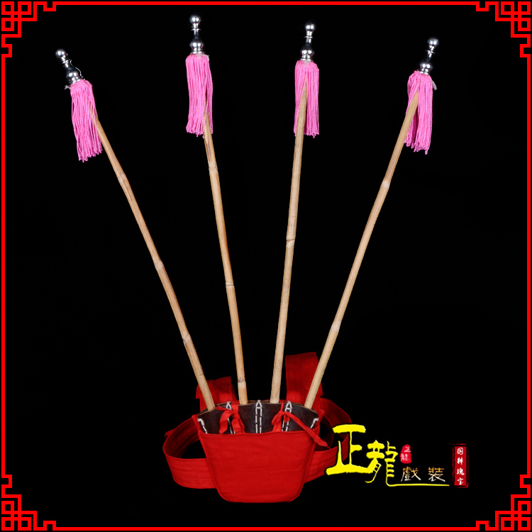 梁子湖戏装戏曲用品靠旗男女大靠 靠板 正宗牛皮旗杆旗架