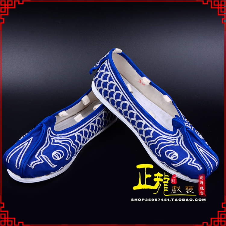 梁子湖戏鞋舞台演出鞋水路英雄三义斋布底鱼鳞洒