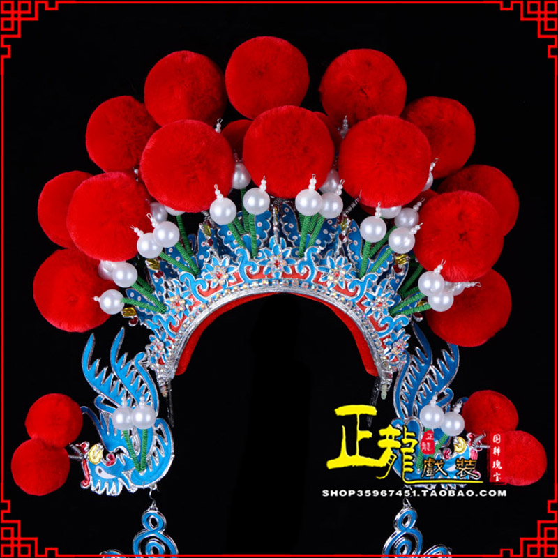 梁子湖戏曲盔帽武旦穆桂英花木兰女将 中档七星帽