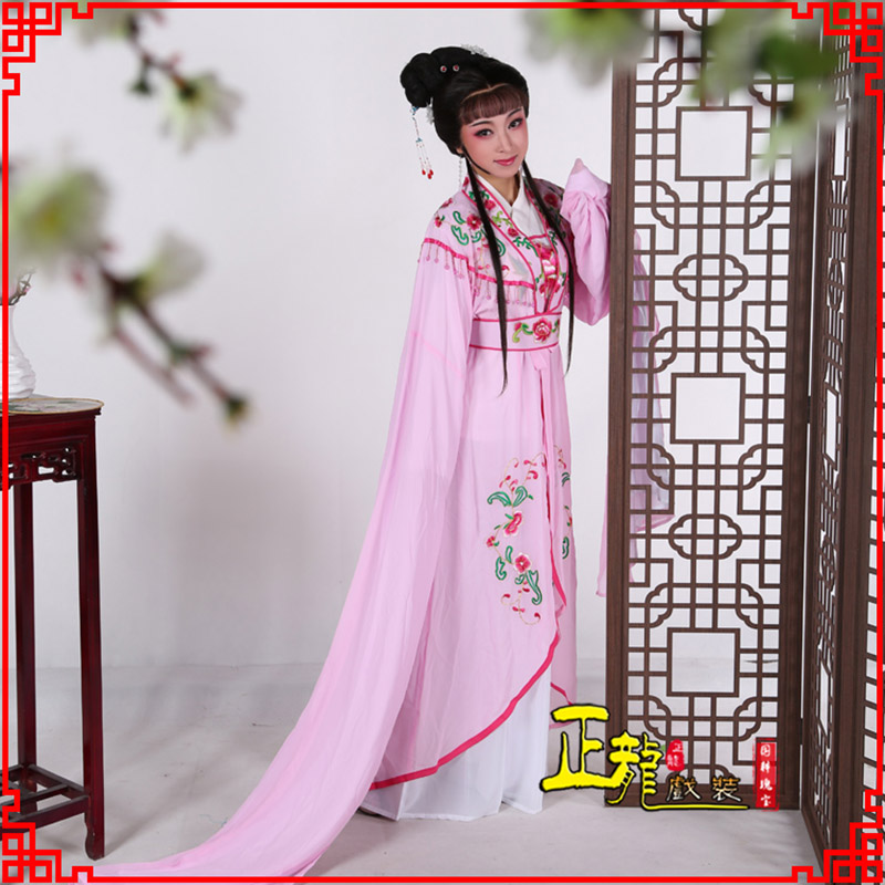 梁子湖花旦黄梅戏服古装戏服水袖戏剧假云肩长披