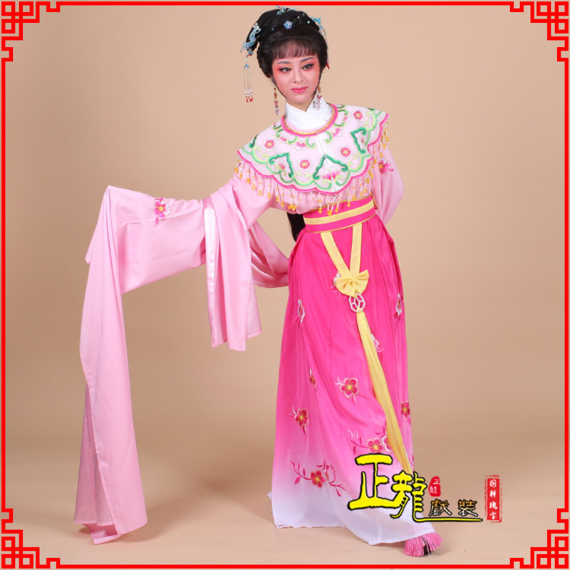 梁子湖水袖青衣练功花旦服 梅花古装衣