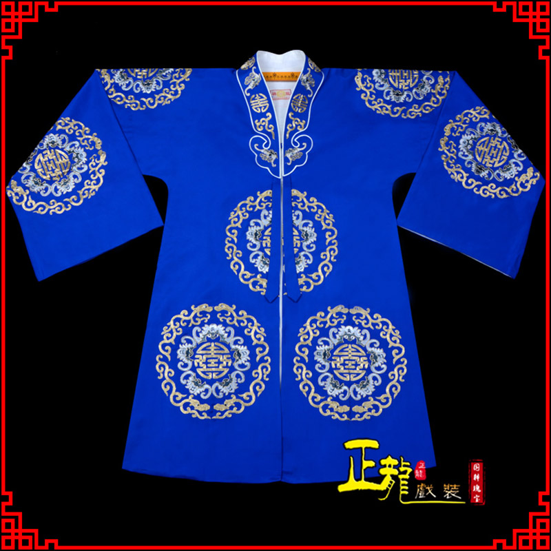 梁子湖老旦团花披夫人土地婆软绉五蝠女员外衣